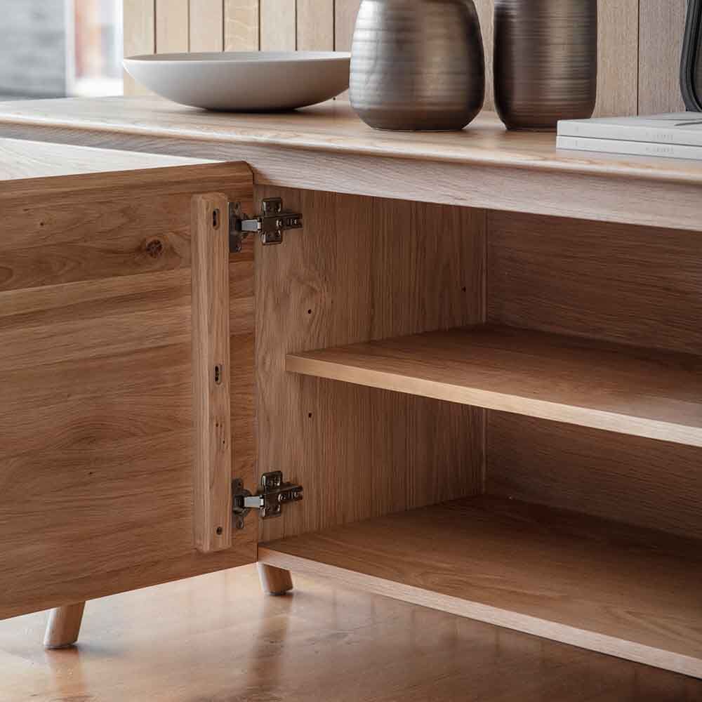 Girona 2 Door 3 Drawer Sideboard Oak - Image 2