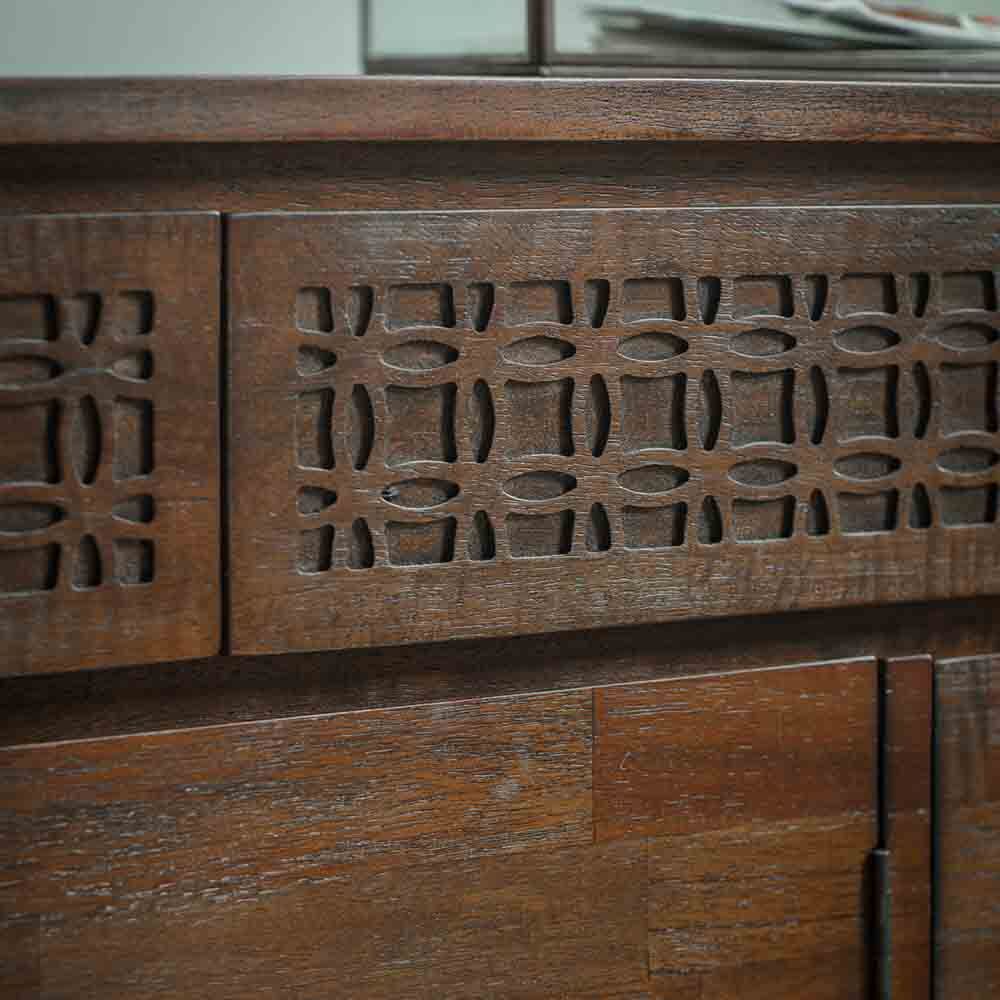 Aswan Retreat 3 Door / 2 Drawer Sideboard Brown Mango - Image 4