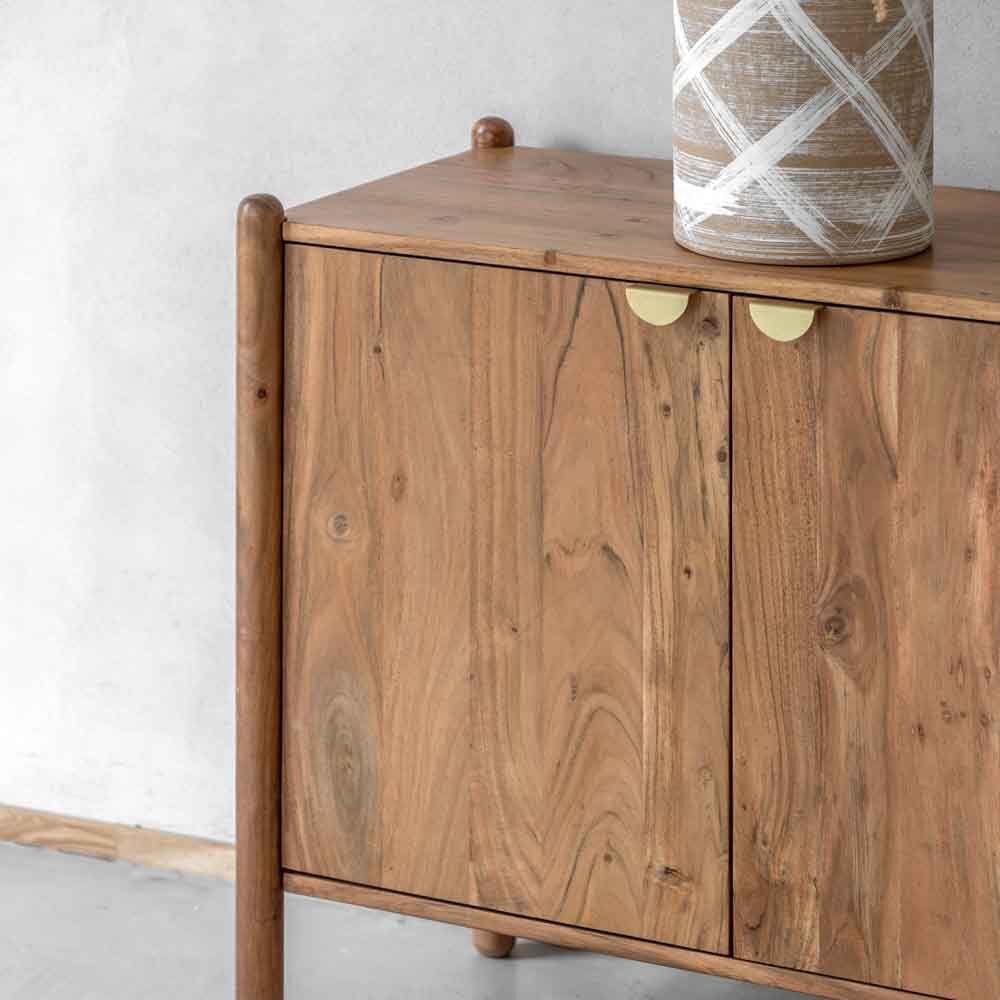 Hanover 4 Door Sideboard Natural Acacia - Image 2