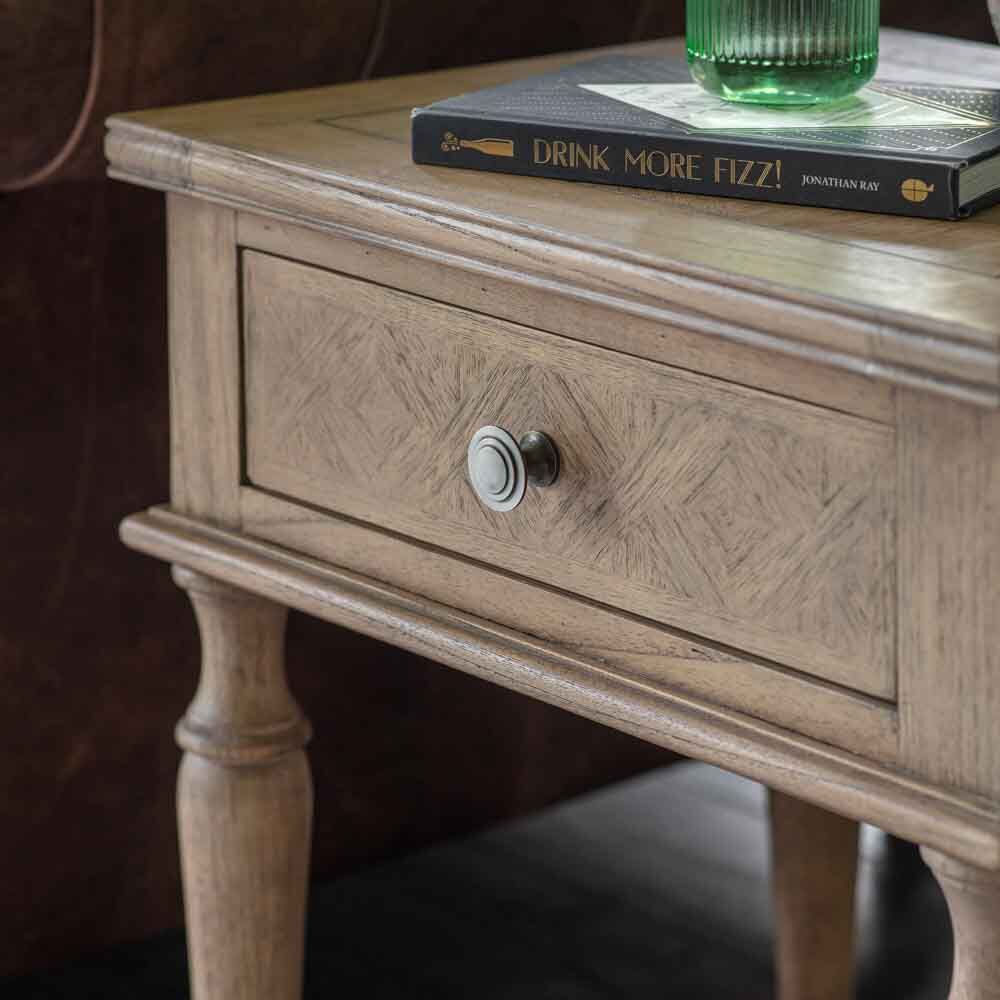Reims 1 Drawer Side Table Natural - Image 2