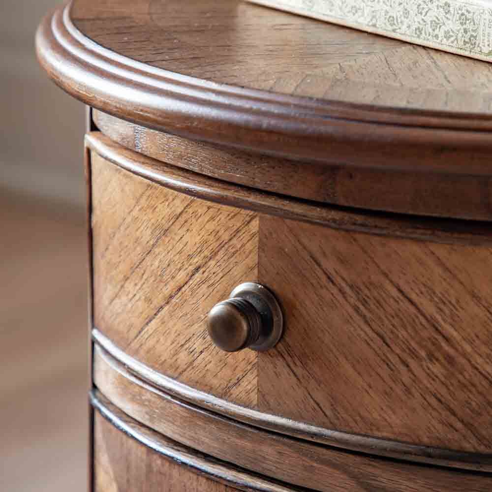 Kerman Drum Side Table Peroba - Image 3