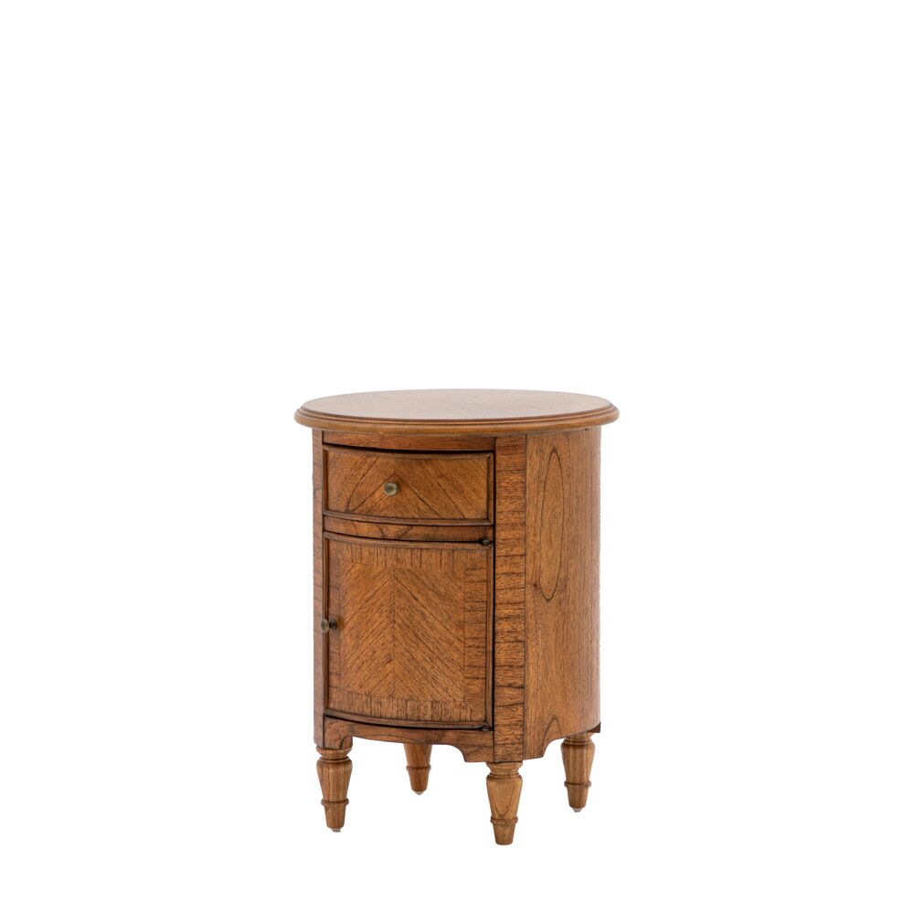 Kerman Drum Side Table Peroba - Image 4