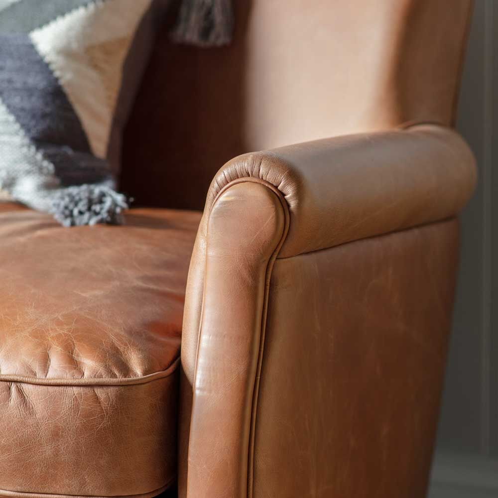 Buckingham Sofa Vintage Brown Leather - Image 2