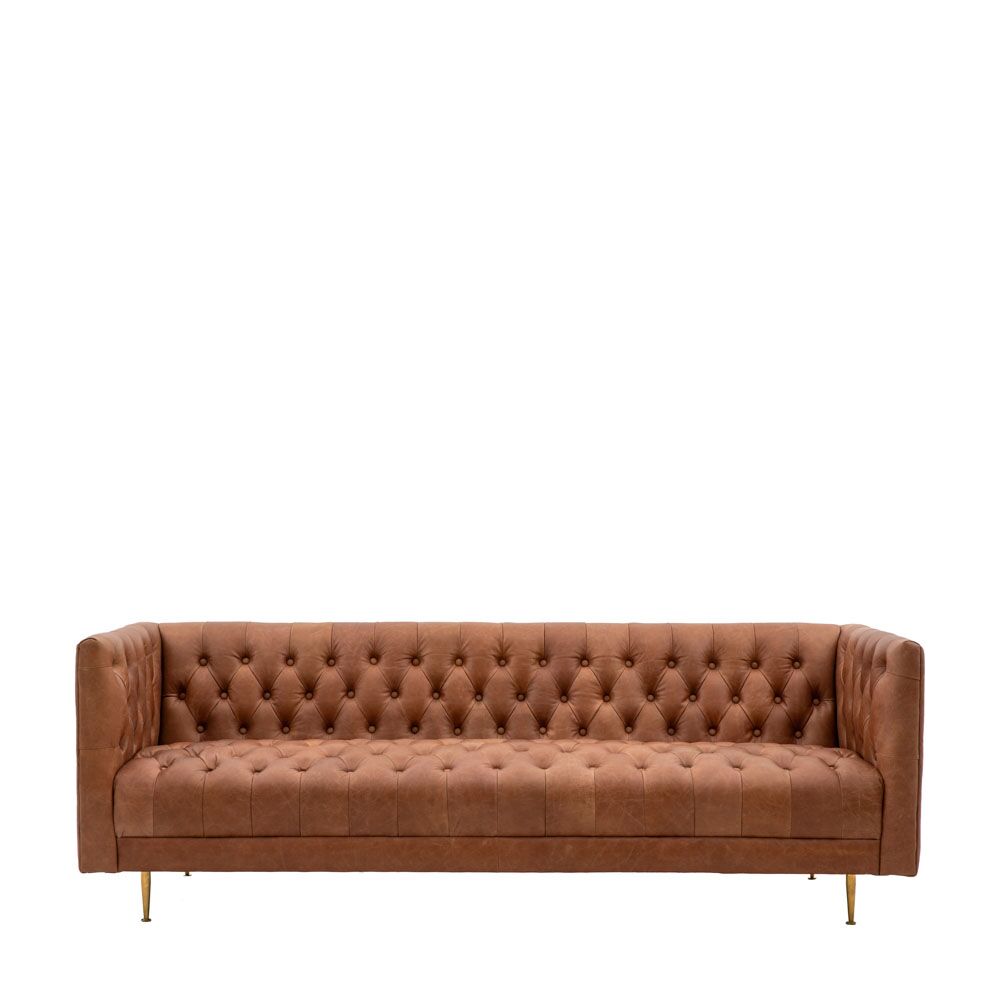 Lymington Sofa Antique Brown Leather - Image 2