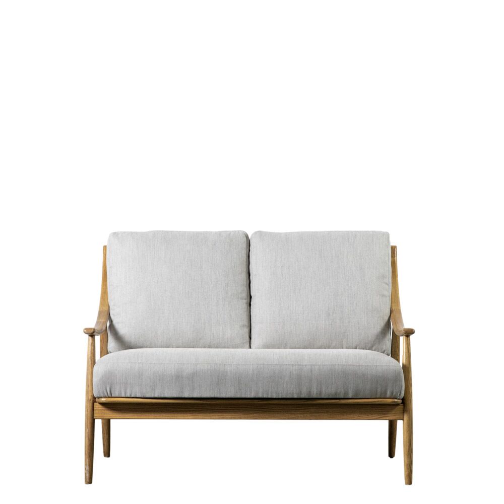 Mumbai 2 Seater Sofa Dark Natural Linen - Image 3