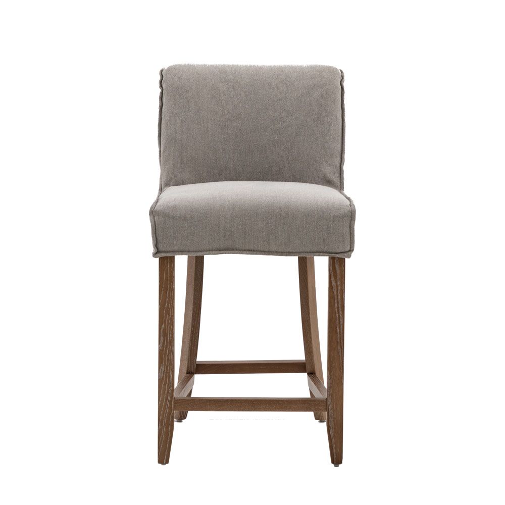 Brescia Bar Stool Grey Linen (2 Pack) - Image 5