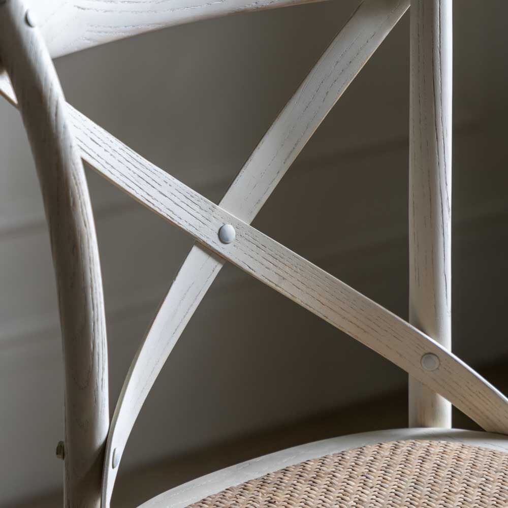 Harar Stool White/Rattan (2 Pack) - Image 2