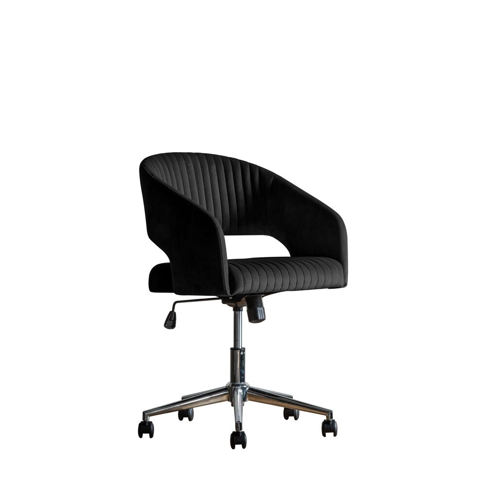 Kildare Swivel Chair Black Velvet - Image 3