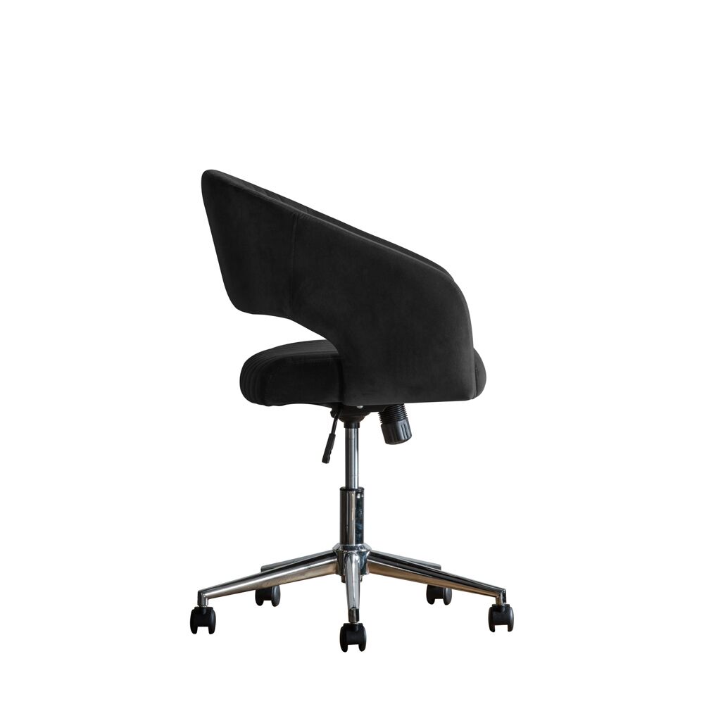Kildare Swivel Chair Black Velvet - Image 4