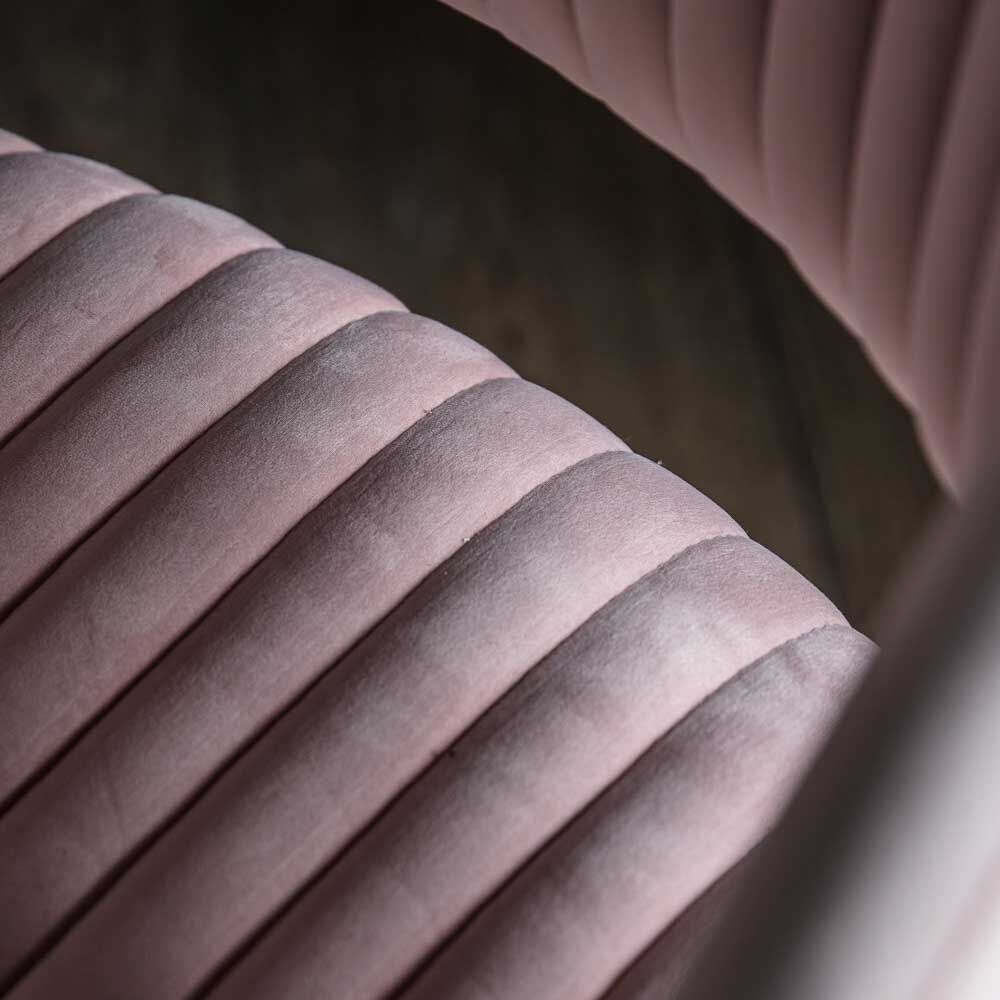 Kildare Swivel Chair Pink Velvet - Image 2