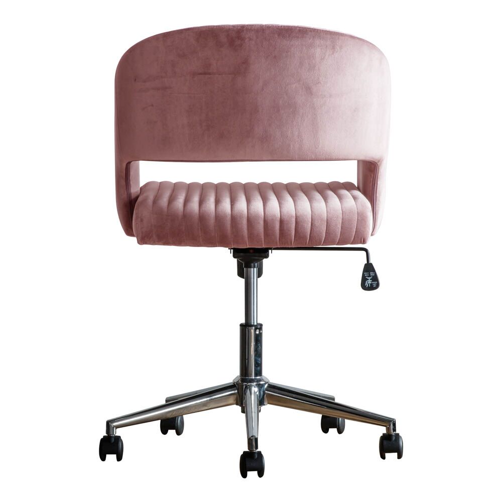 Kildare Swivel Chair Pink Velvet - Image 3