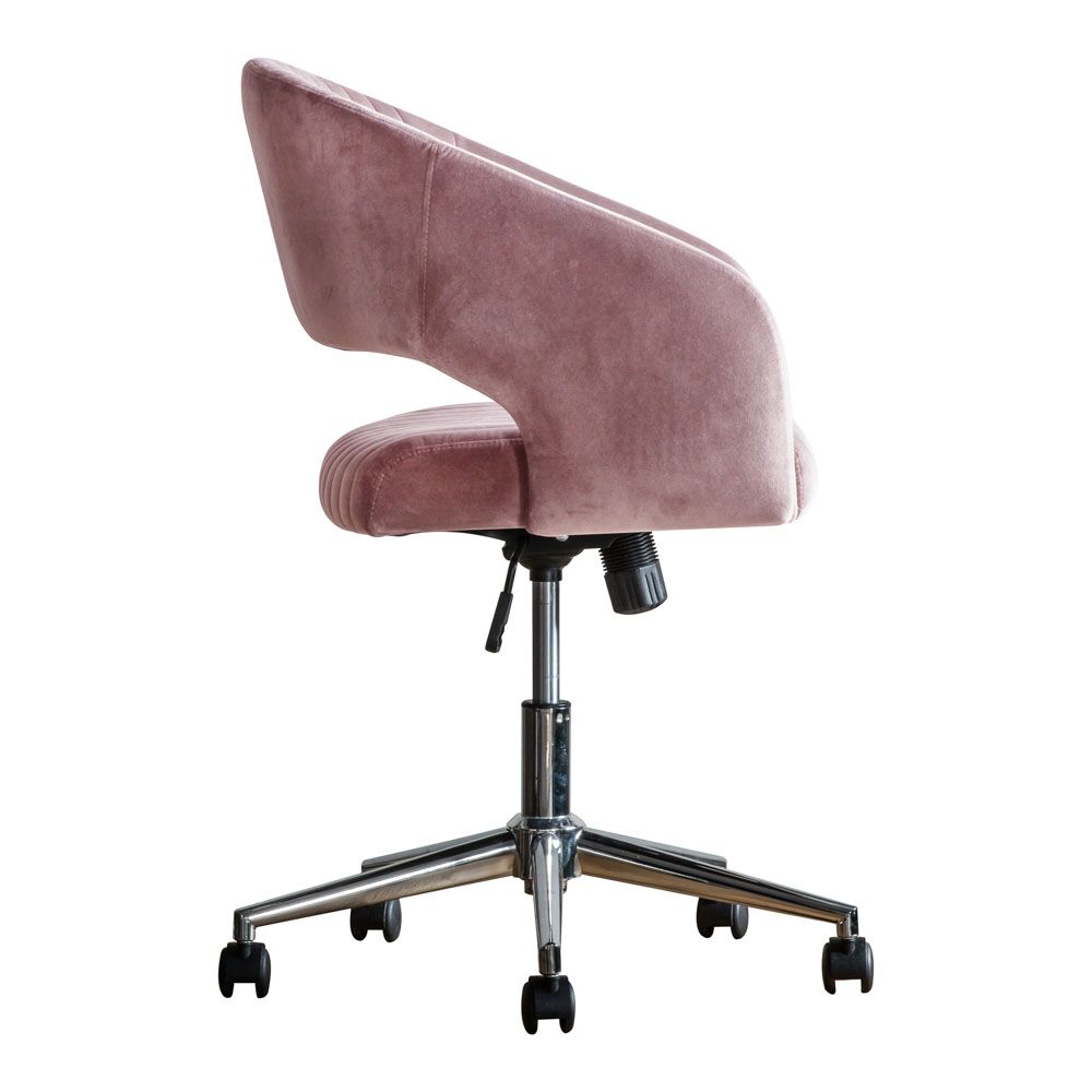 Kildare Swivel Chair Pink Velvet - Image 4