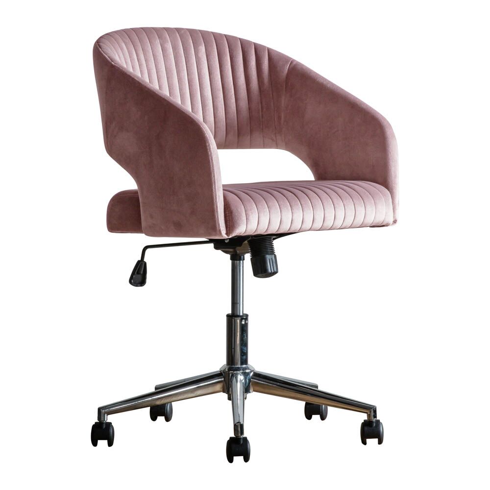 Kildare Swivel Chair Pink Velvet - Image 5