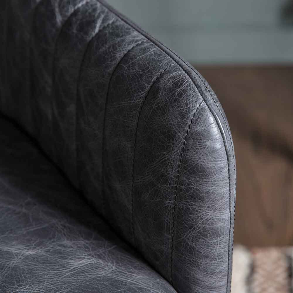 Lublin Swivel Chair Antique Ebony - Image 2