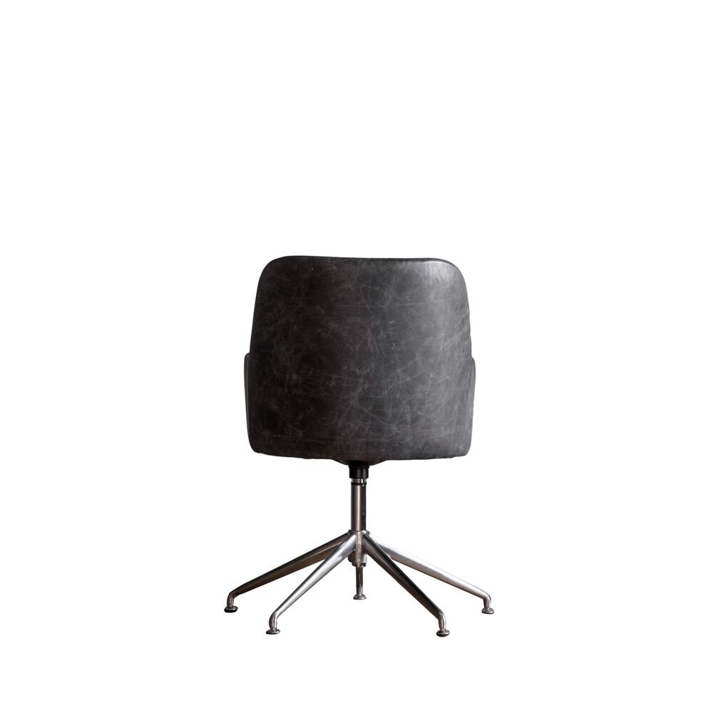 Lublin Swivel Chair Antique Ebony - Image 5