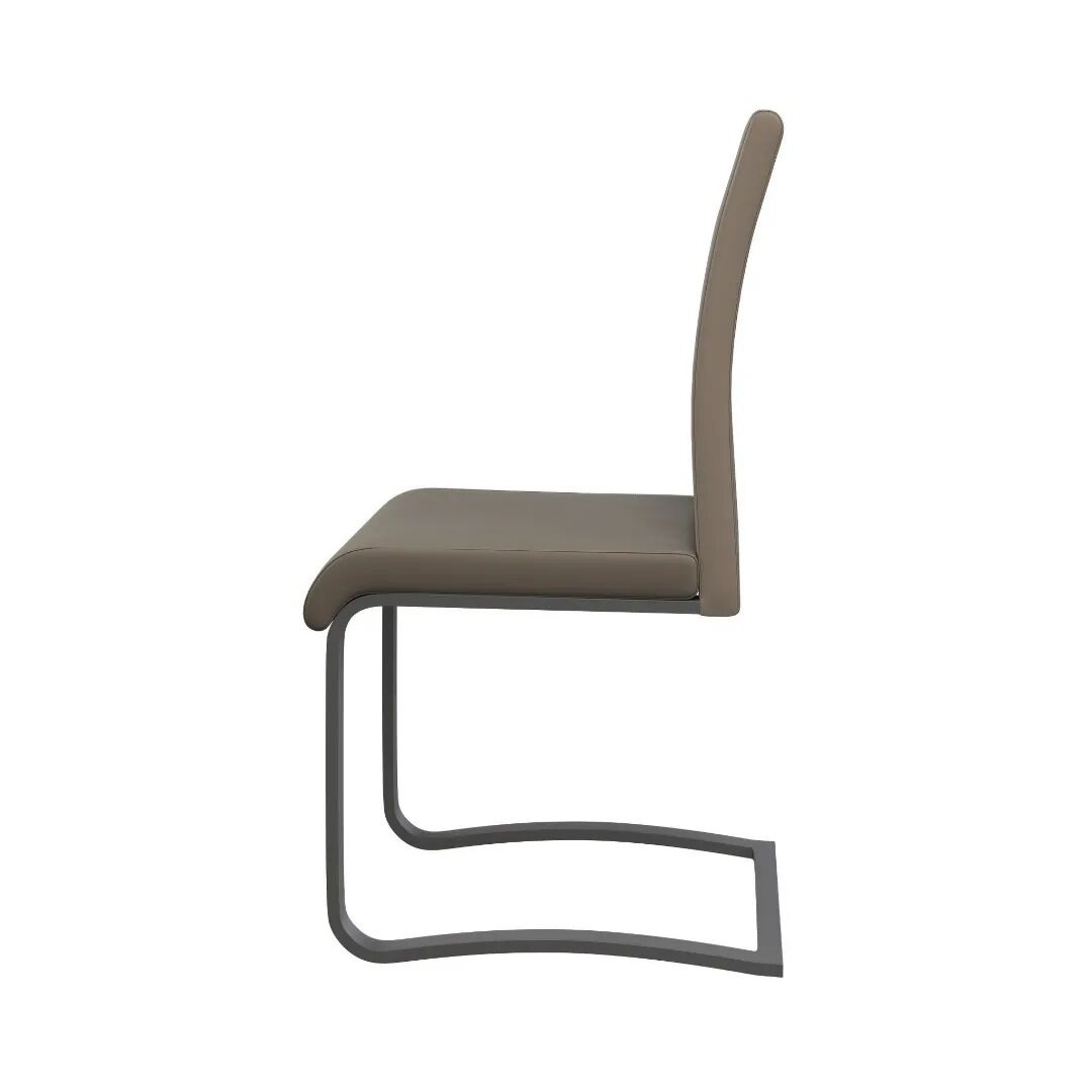 Gabi Dining Chair Taupe With Grey Frame - Pack Of Four - Image 3