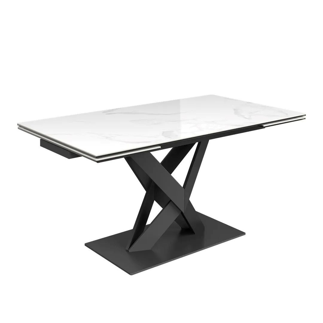 Kenzo Gloss White Ceramic Extending Dining Table - 160 - 240cm - Image 2