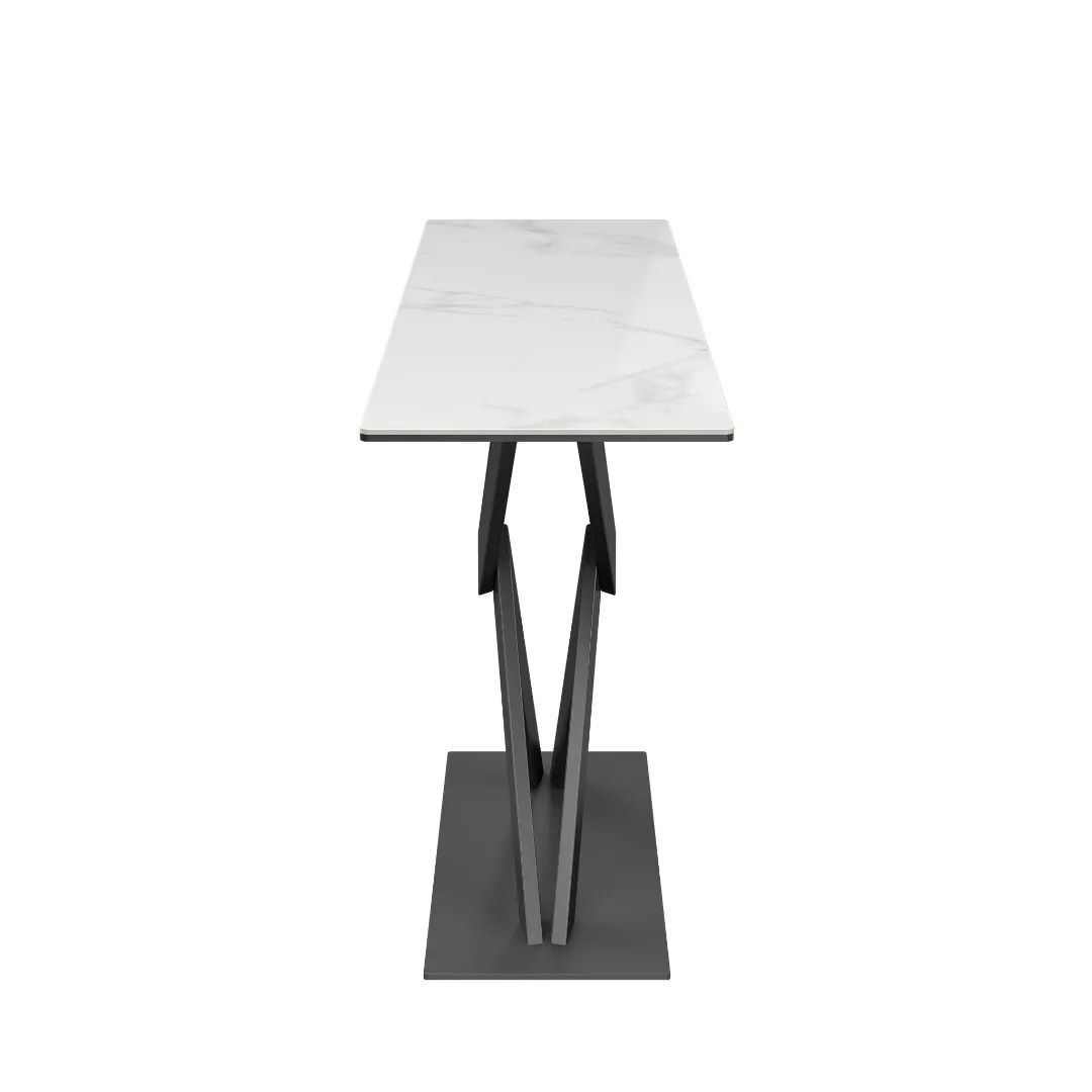 Kenzo White Gloss Ceramic Console Table - Image 3