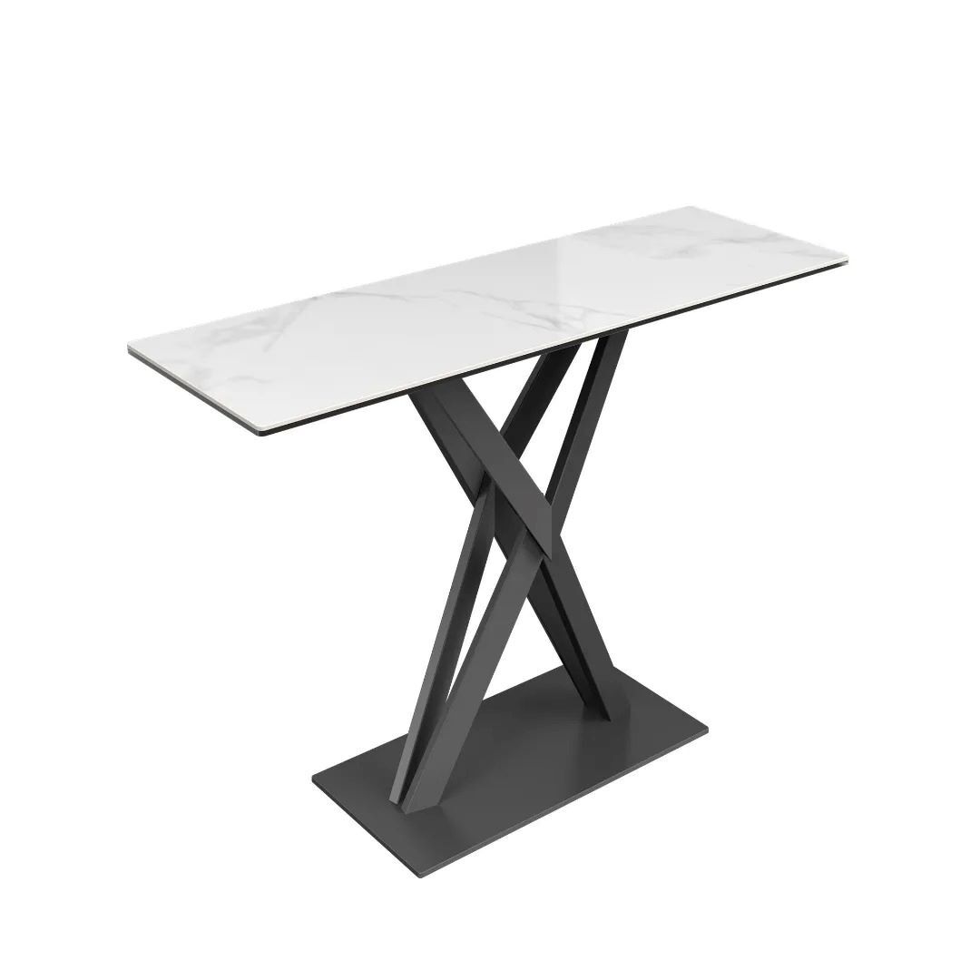 Kenzo White Gloss Ceramic Console Table - Image 2