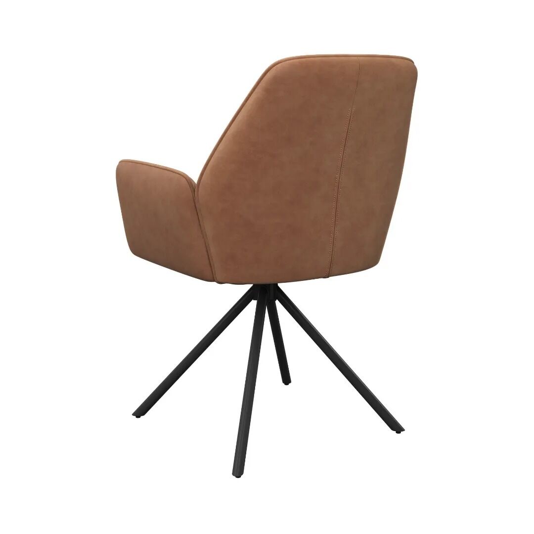 Lina Swivel Dining Chair Tan - Pair - Image 4