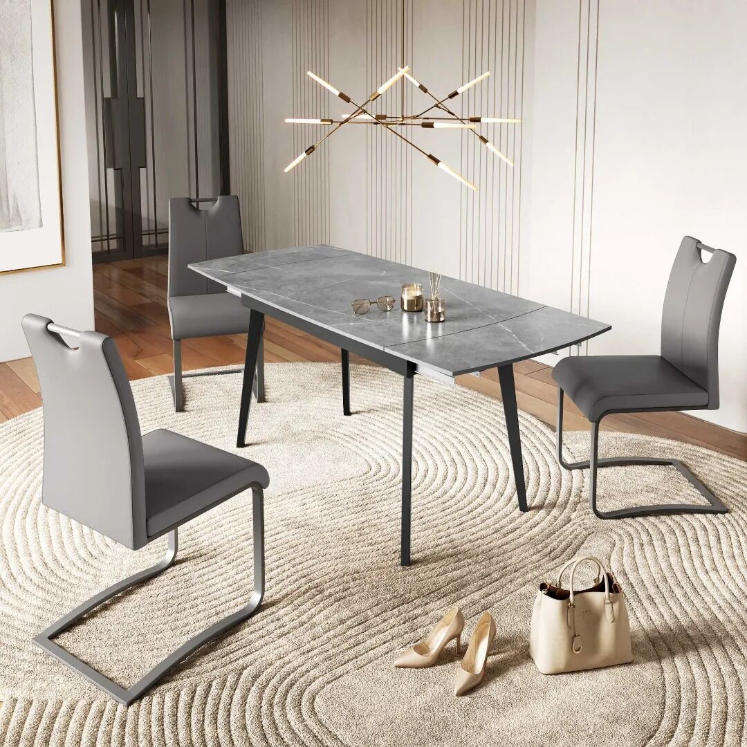 Verdi Matte Ceramic Extending Dining Table - 120-180cm - Image 4