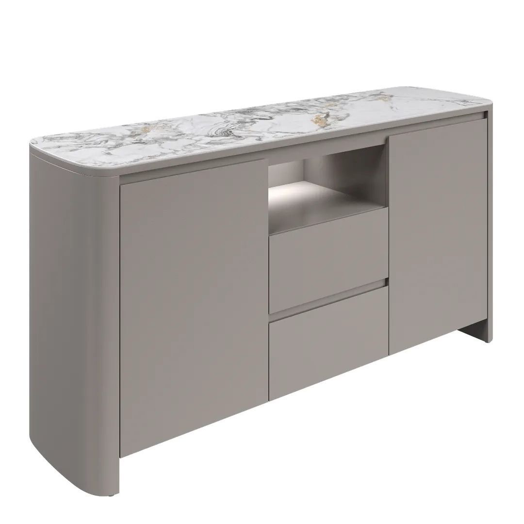 Milano Gloss White Ceramic Sideboard - Image 2