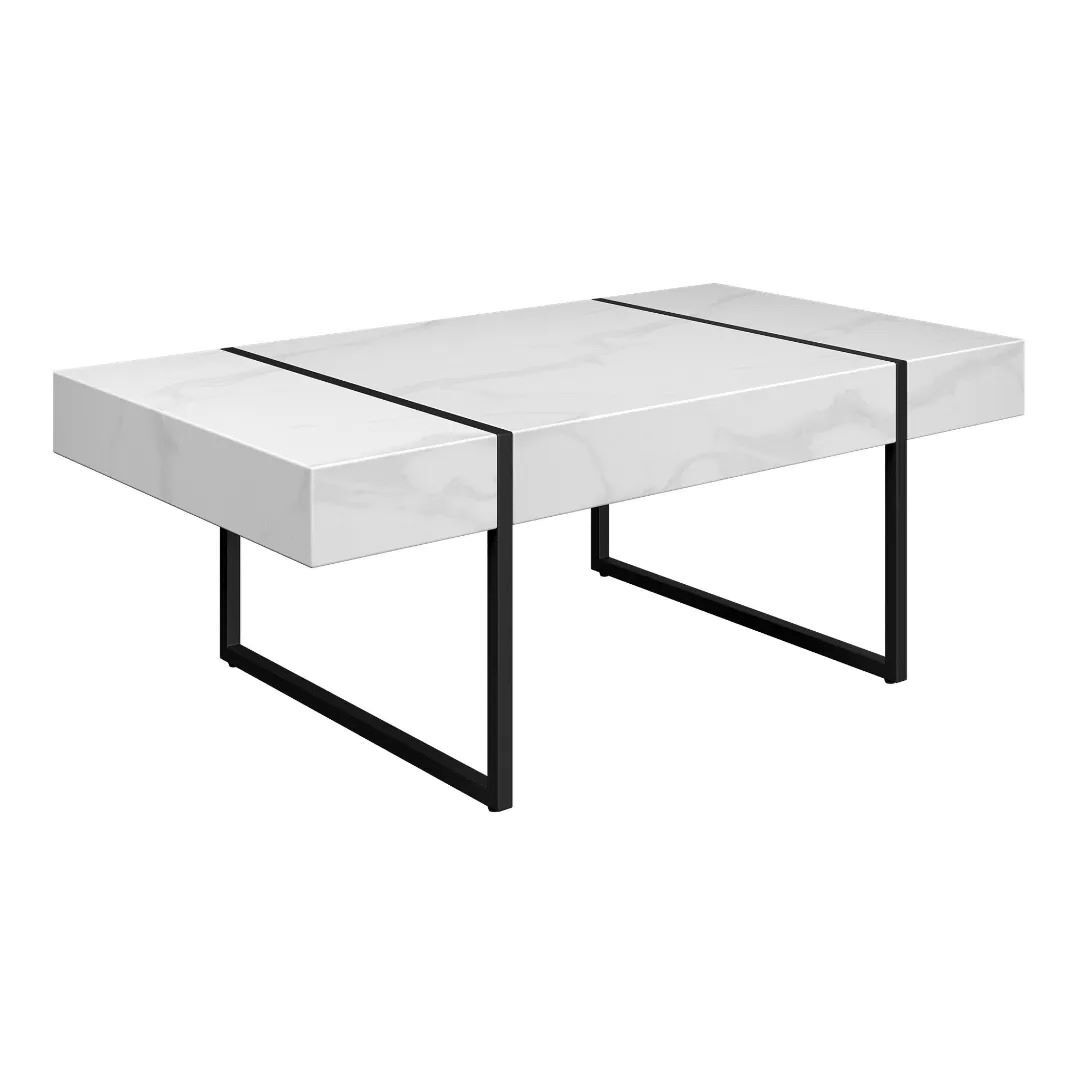 Montblanc White Marble Effect Coffee Table - Image 2