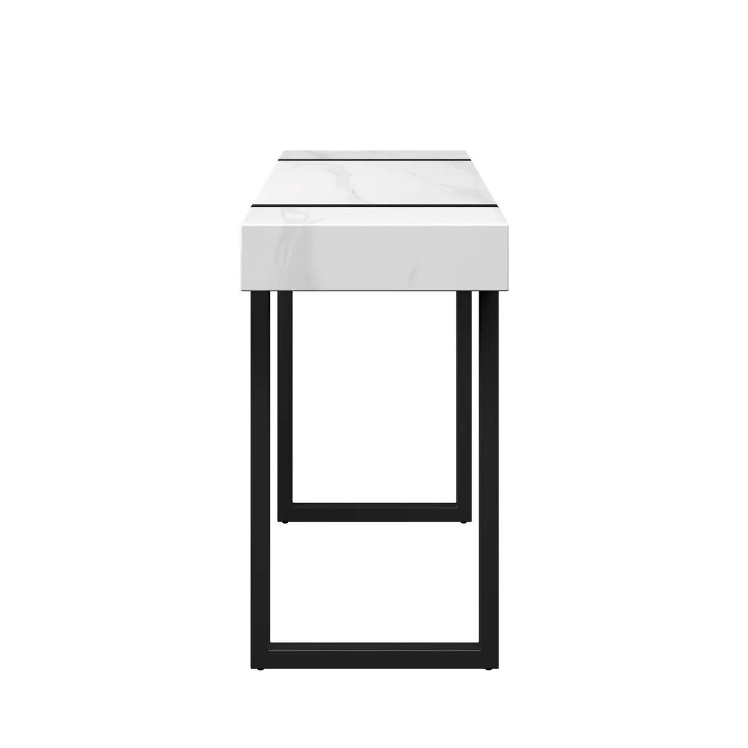 Montblanc White Marble Effect Console Table - Image 3