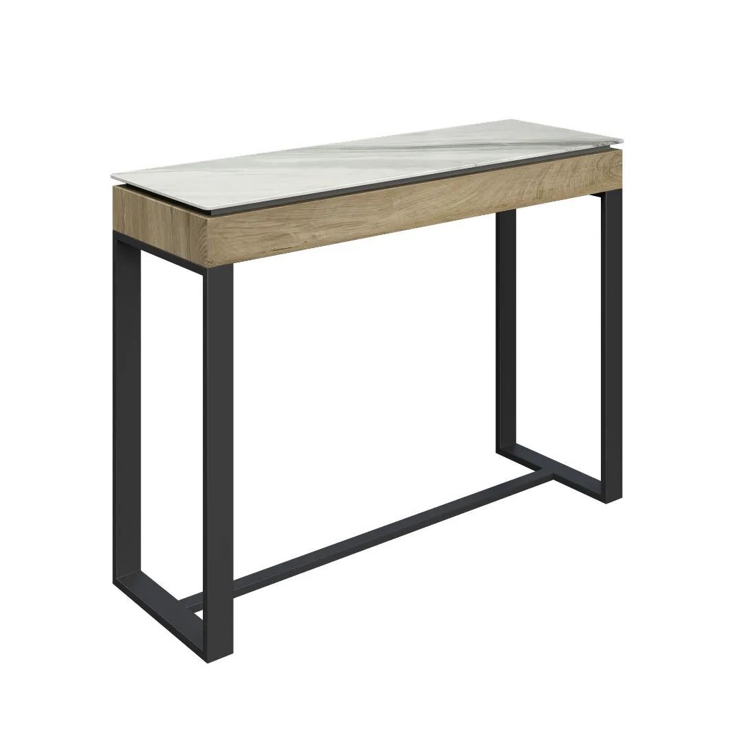 Monza White Ceramic Console Table - Image 2