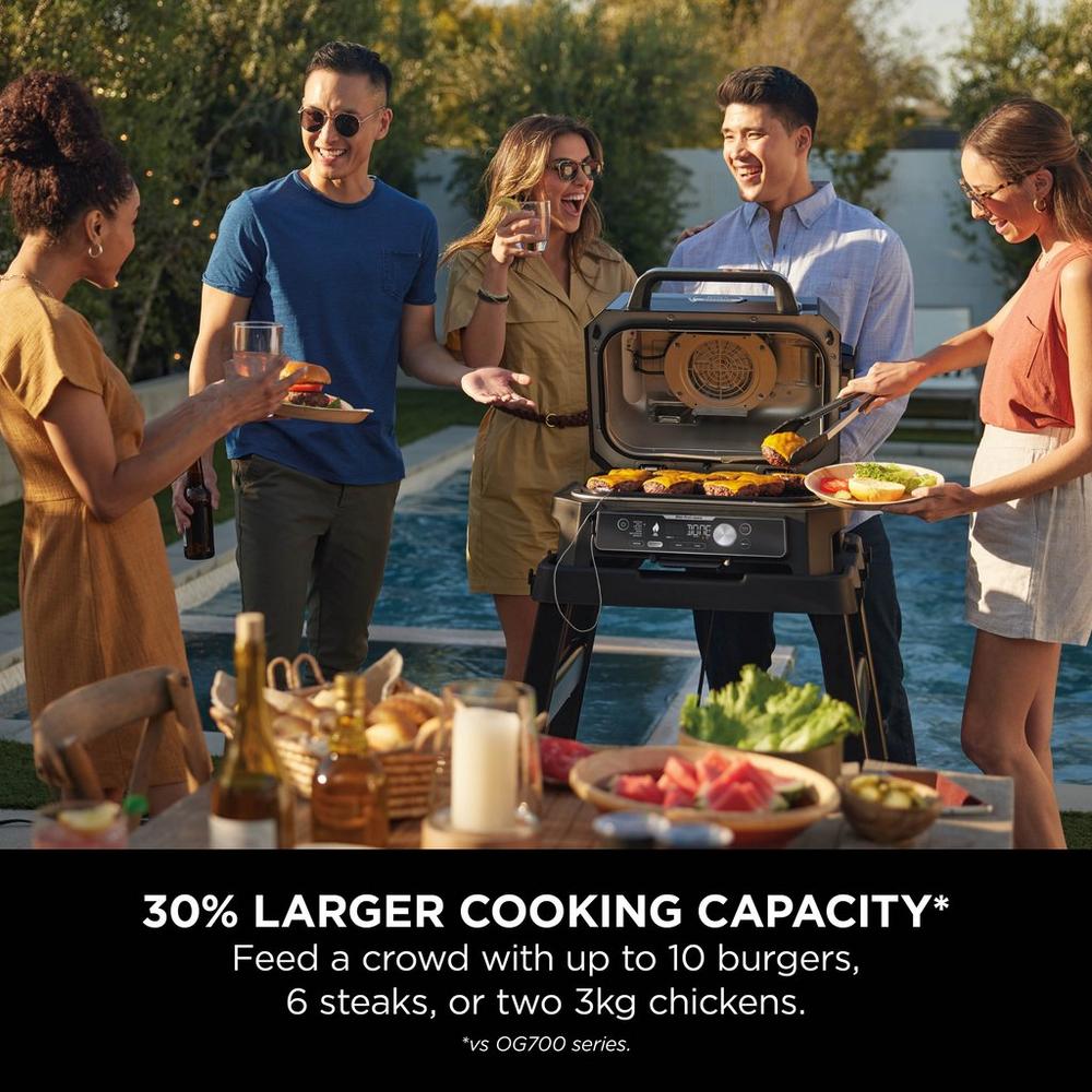Ninja OG901UK Woodfire Pro Connect XL Electric BBQ Grill & Smoker - Black/Blue - Image 9