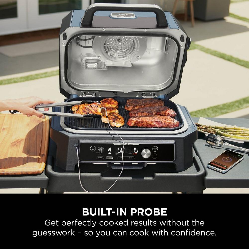 Ninja OG901UK Woodfire Pro Connect XL Electric BBQ Grill & Smoker - Black/Blue - Image 8