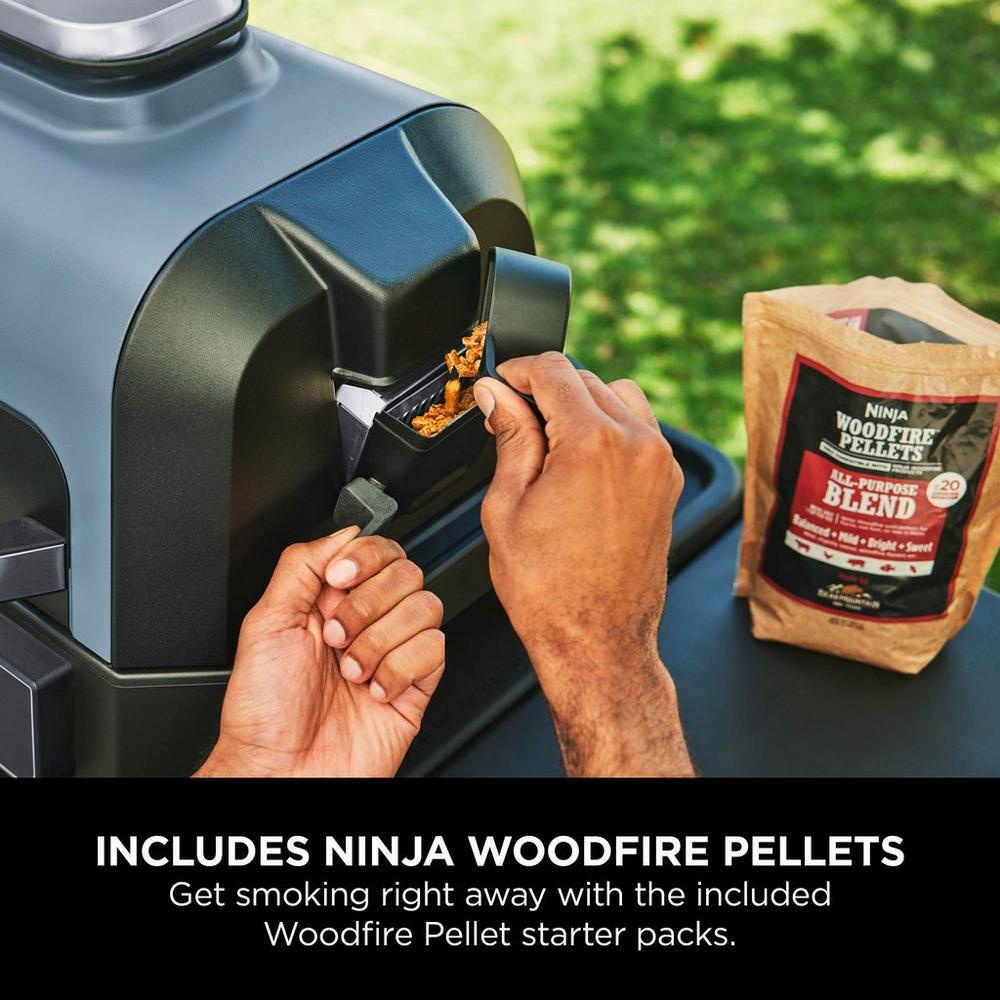 Ninja OG901UK Woodfire Pro Connect XL Electric BBQ Grill & Smoker - Black/Blue - Image 4