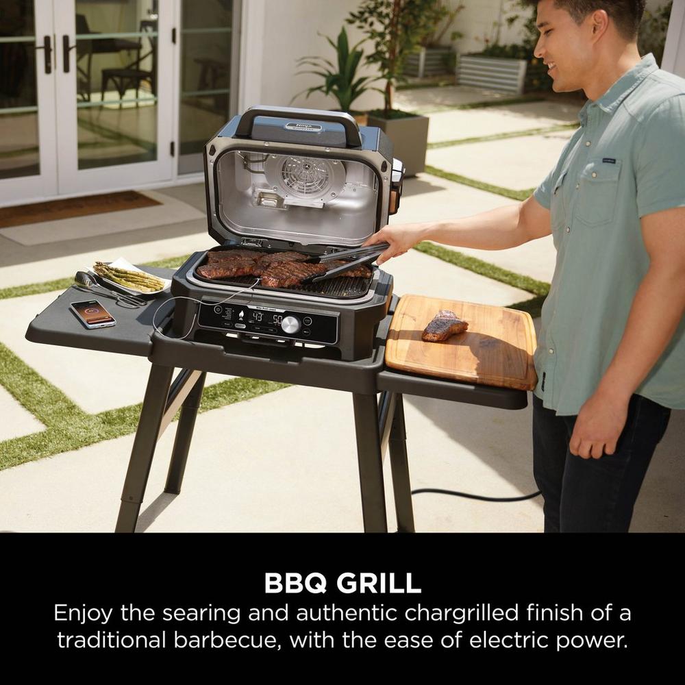 Ninja OG901UK Woodfire Pro Connect XL Electric BBQ Grill & Smoker - Black/Blue - Image 2