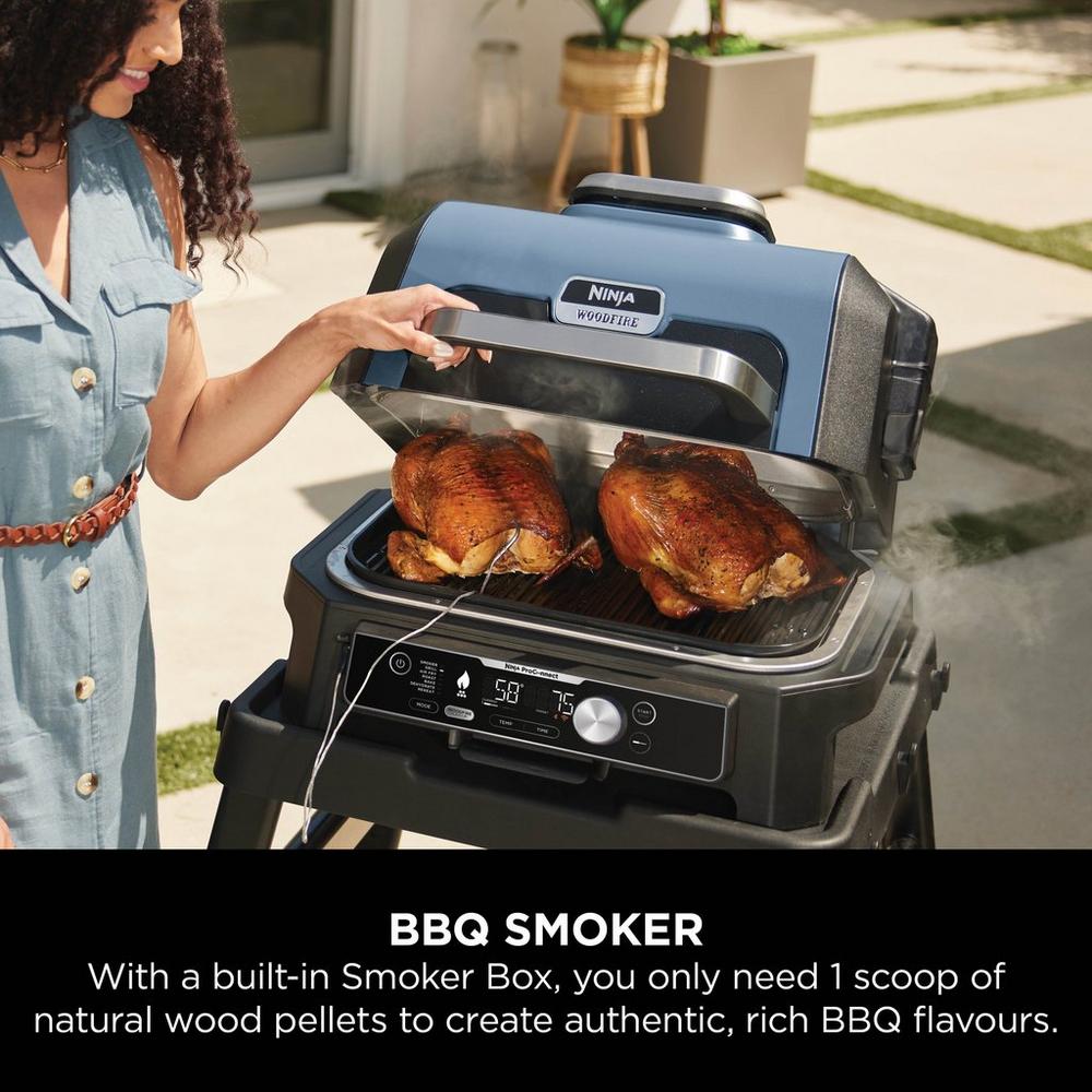 Ninja OG901UK Woodfire Pro Connect XL Electric BBQ Grill & Smoker - Black/Blue - Image 16