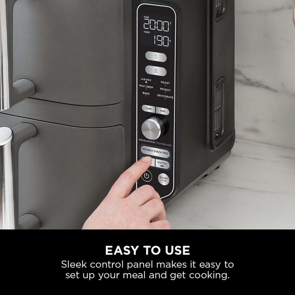 Ninja SL400UK Double Stack XL 2-Drawer 9.5L Air Fryer - Grey - Image 11