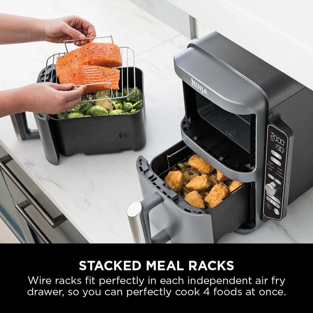Ninja SL400UK Double Stack XL 2-Drawer 9.5L Air Fryer - Grey - Image 6