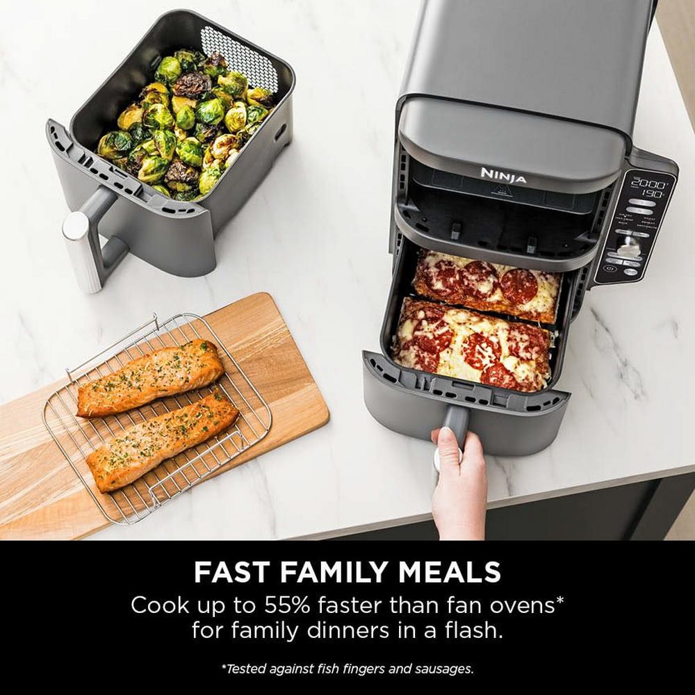Ninja SL400UK Double Stack XL 2-Drawer 9.5L Air Fryer - Grey - Image 10