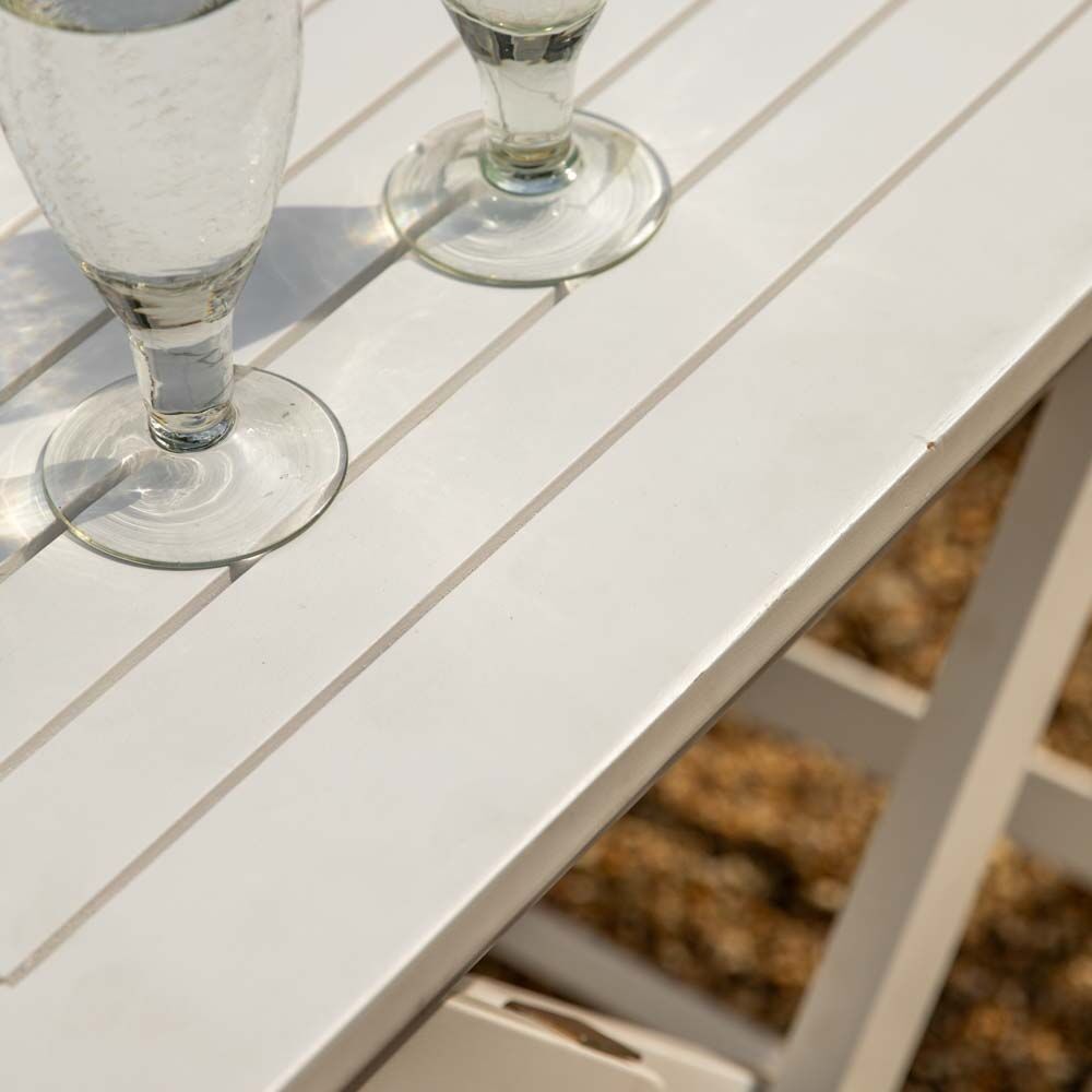 Makarska Folding Dining Set White - Image 2