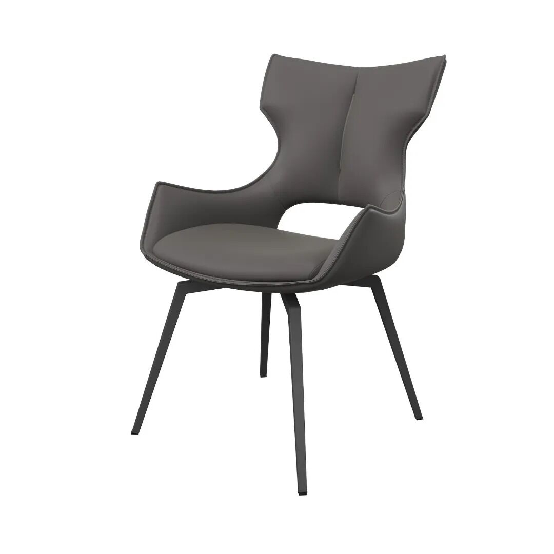 Raffaello Swivel Dining Chair Grey - Pair - Image 2