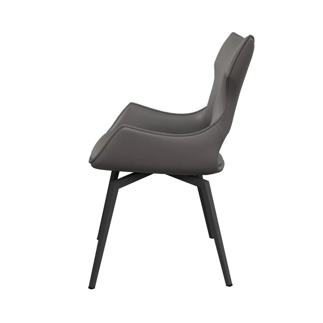 Raffaello Swivel Dining Chair Grey - Pair - Image 3