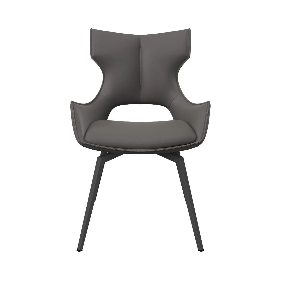 Raffaello Swivel Dining Chair Grey - Pair