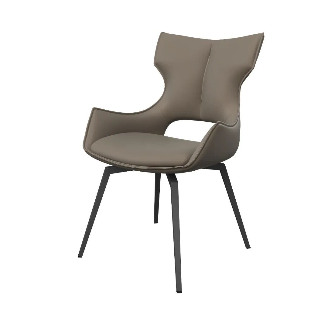 Raffaello Swivel Dining Chair Taupe - Pair - Image 2