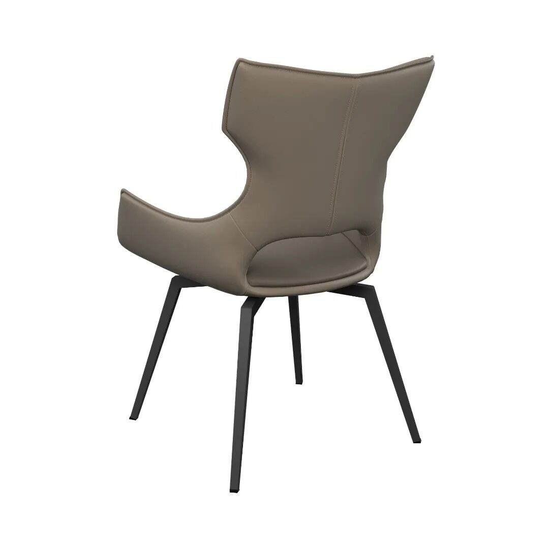 Raffaello Swivel Dining Chair Taupe - Pair - Image 4