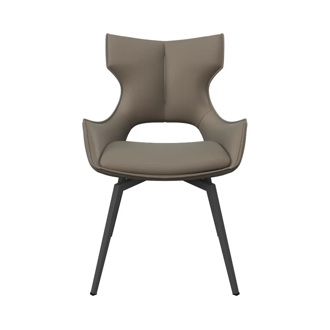 Raffaello Swivel Dining Chair Taupe - Pair