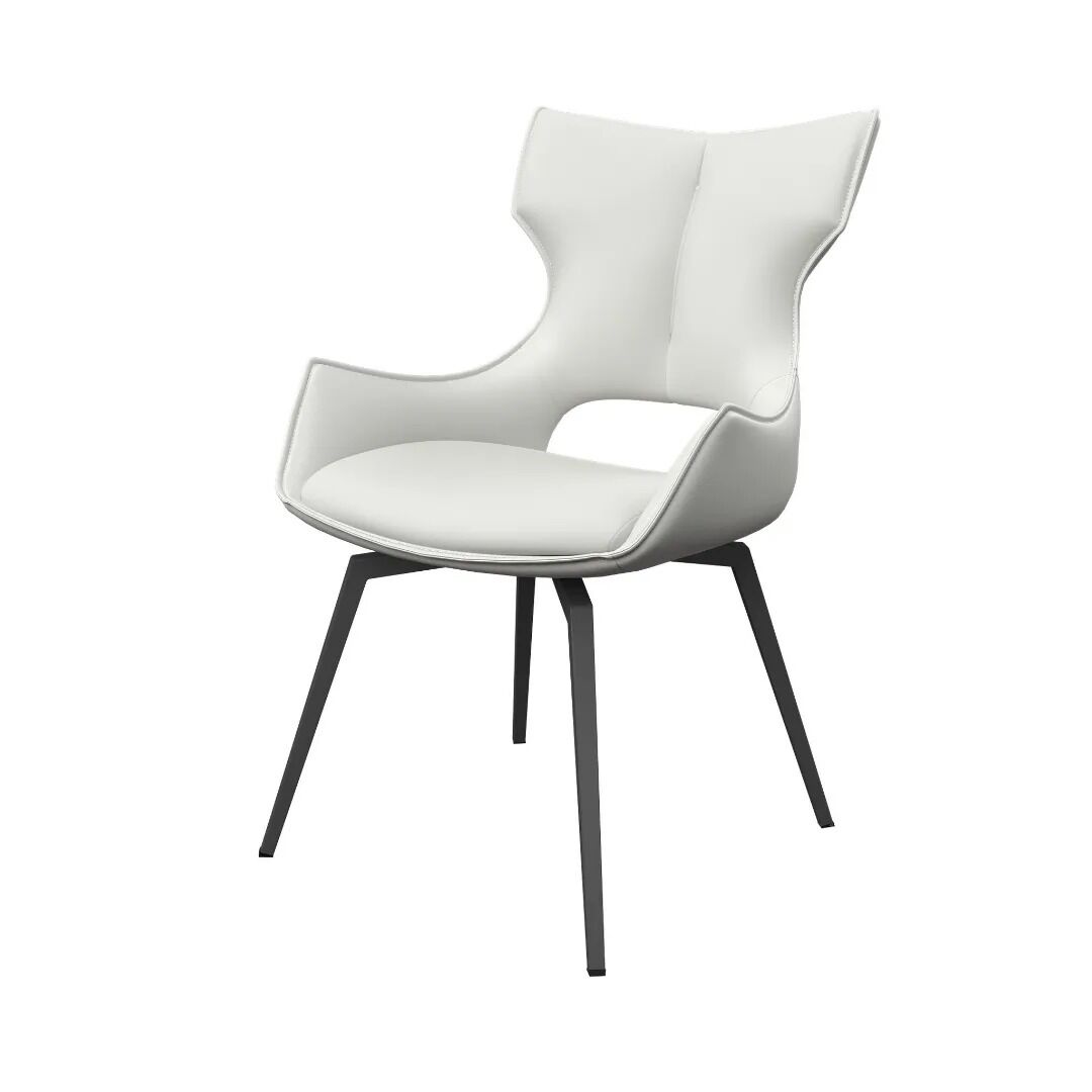 Raffaello Swivel Dining Chair White - Pair - Image 2