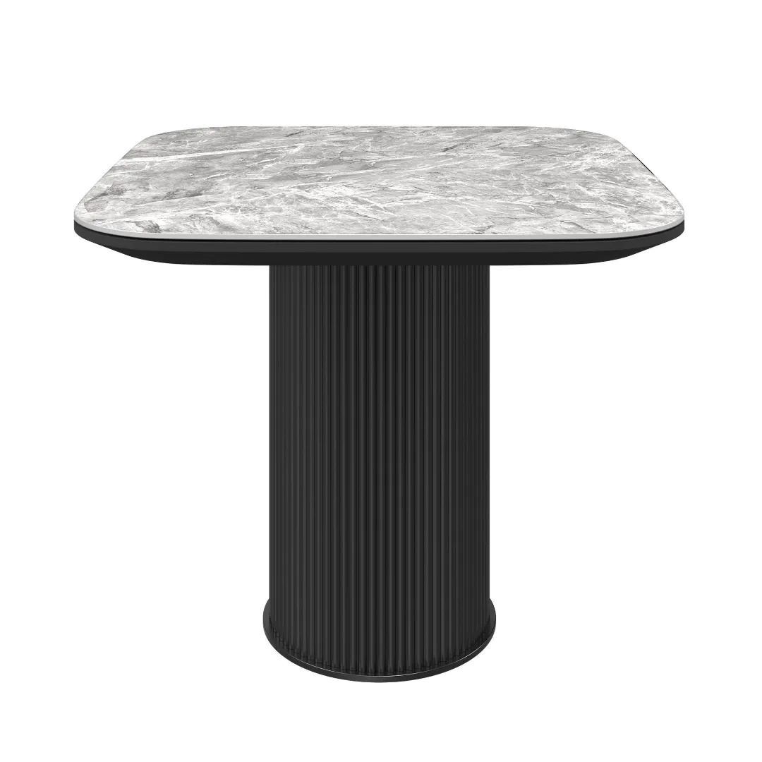Roberto Gloss Light Grey Ceramic Side Table