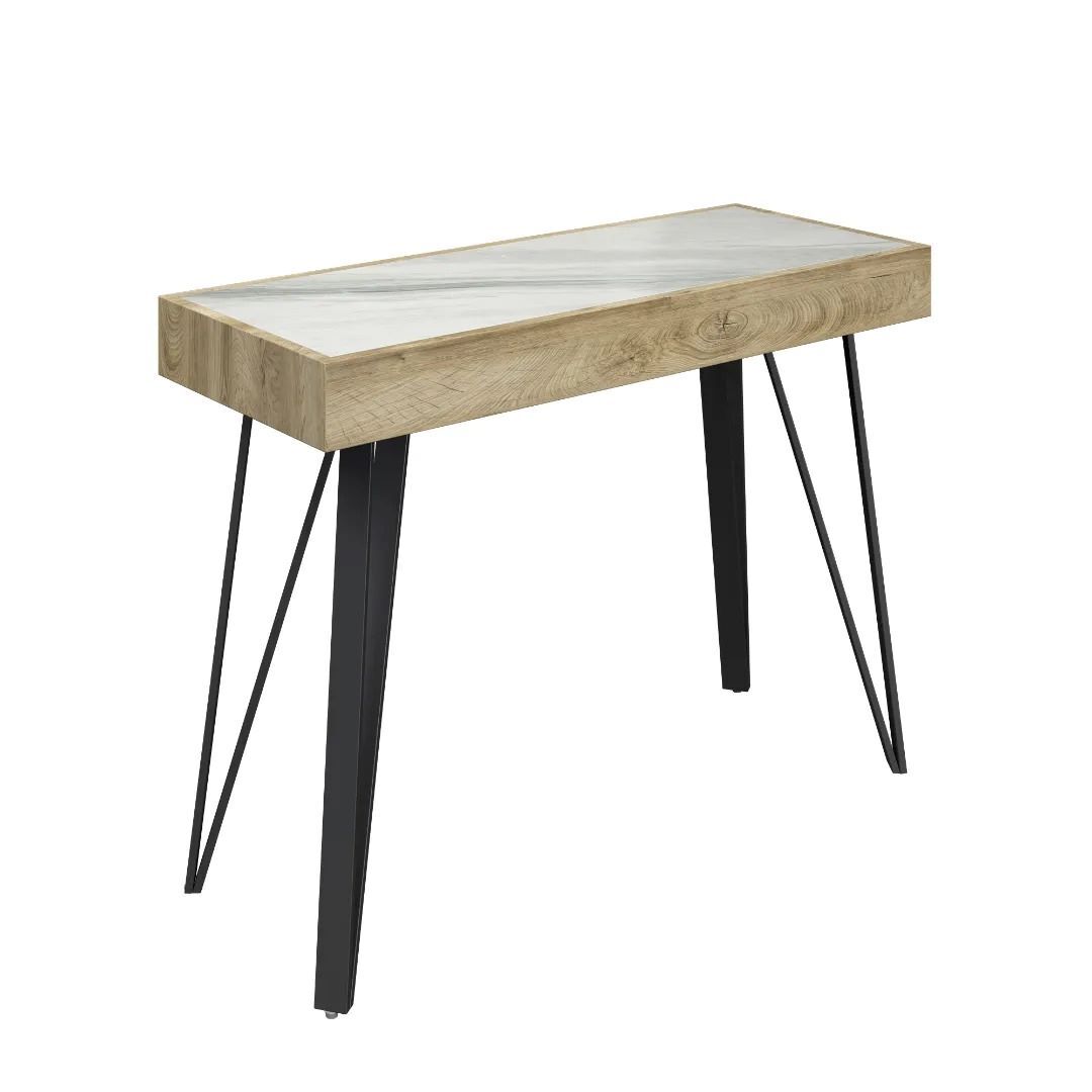 Viking White Ceramic Console Table - Image 2