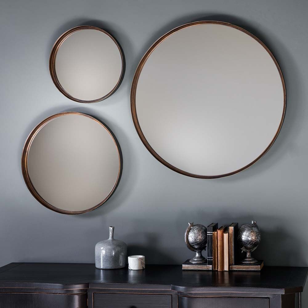 Woking Round Mirror Bronze (2 Pack) - Image 3