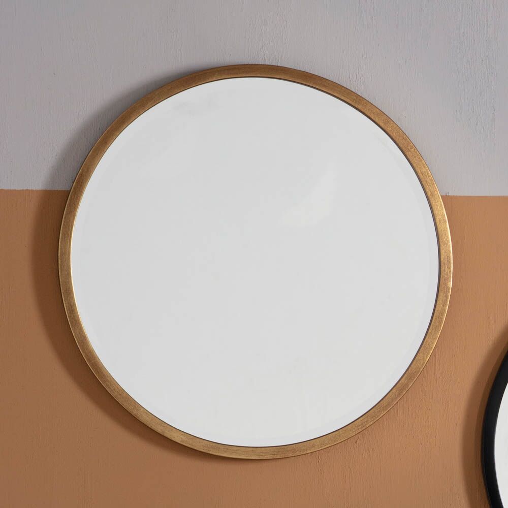 Ramsbury Round Mirror Antique Gold Small