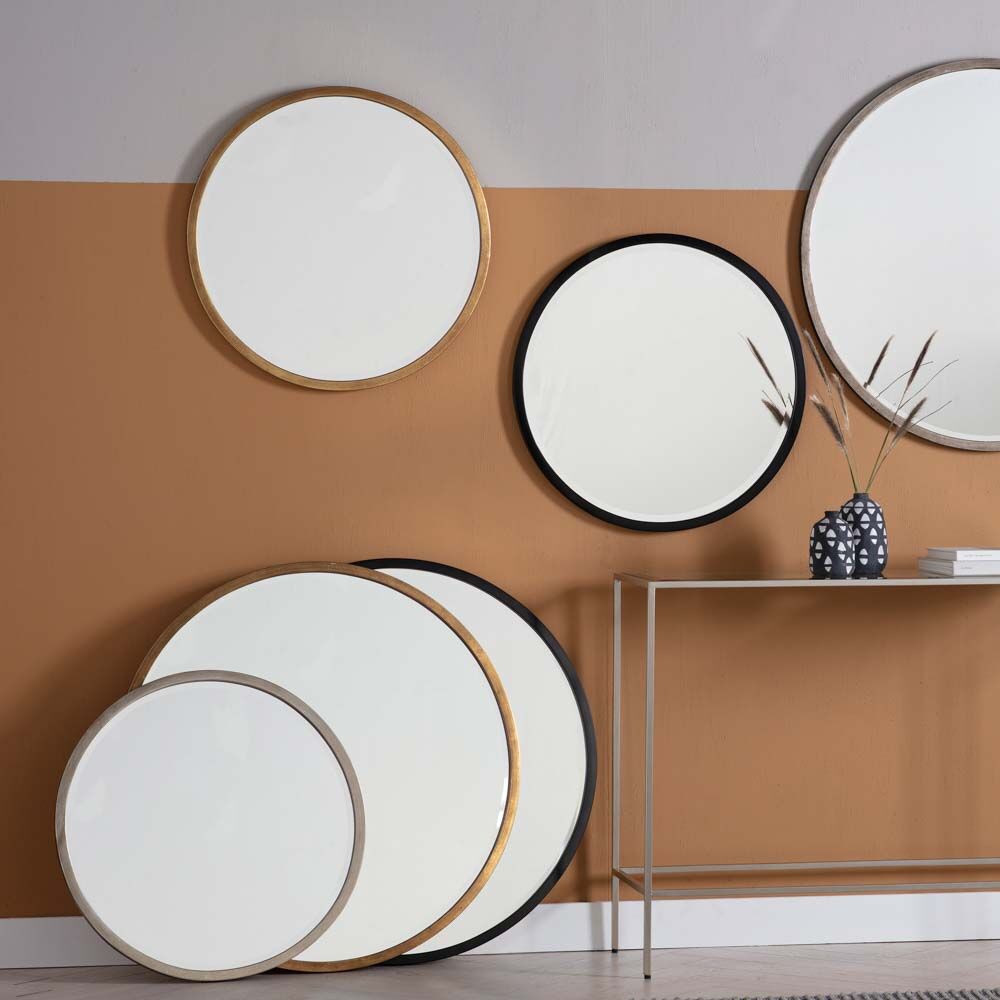 Ramsbury Round Mirror Antique Gold Small - Image 2